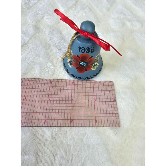 Norweigen Christmas Ornament Blue Bell Artist Signed - Picture 5 of 7